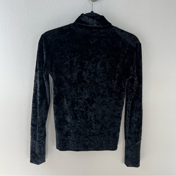 Caroline Constas Delphine Turtleneck Black Velvet Designer Party Women’s XS - Picture 7 of 10